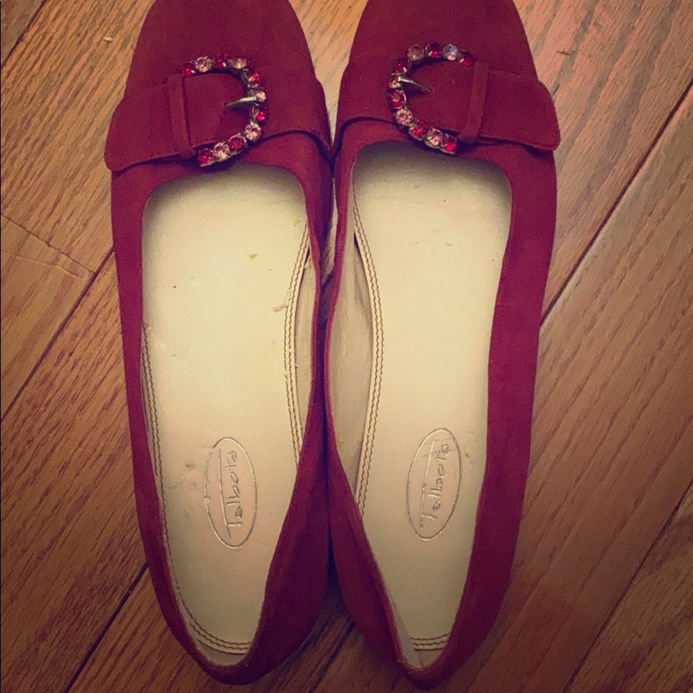 Talbots red suede shoes.